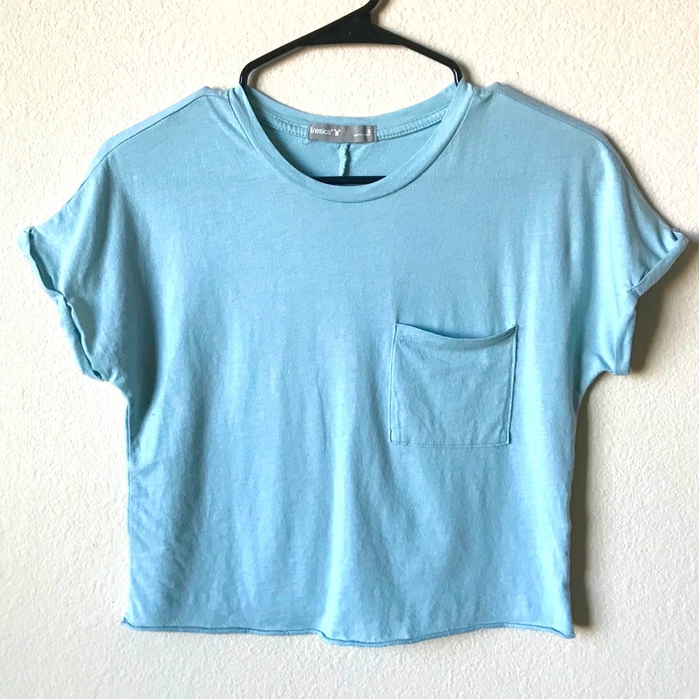 Blue Crop Top